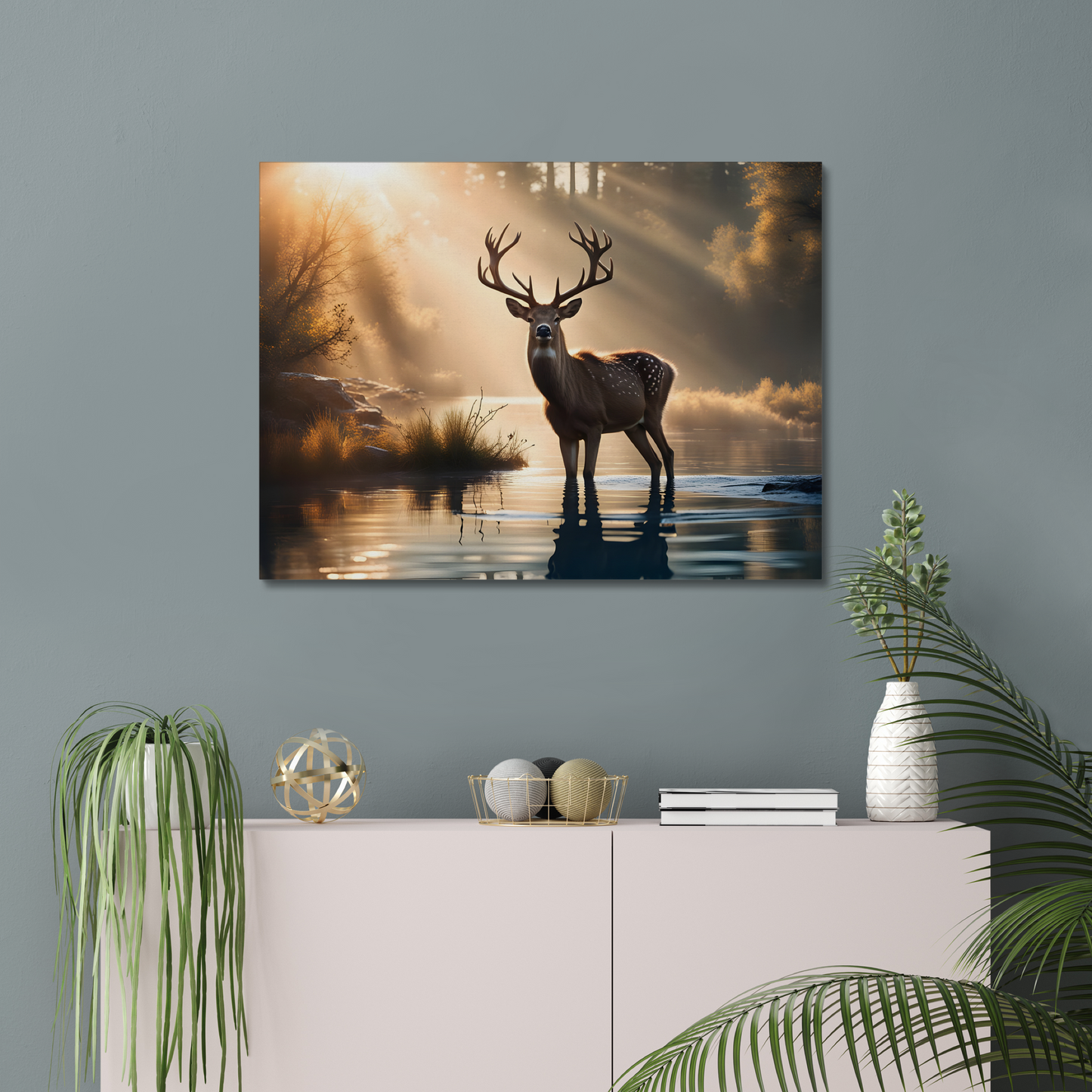 Deer in Sunlight Canvas