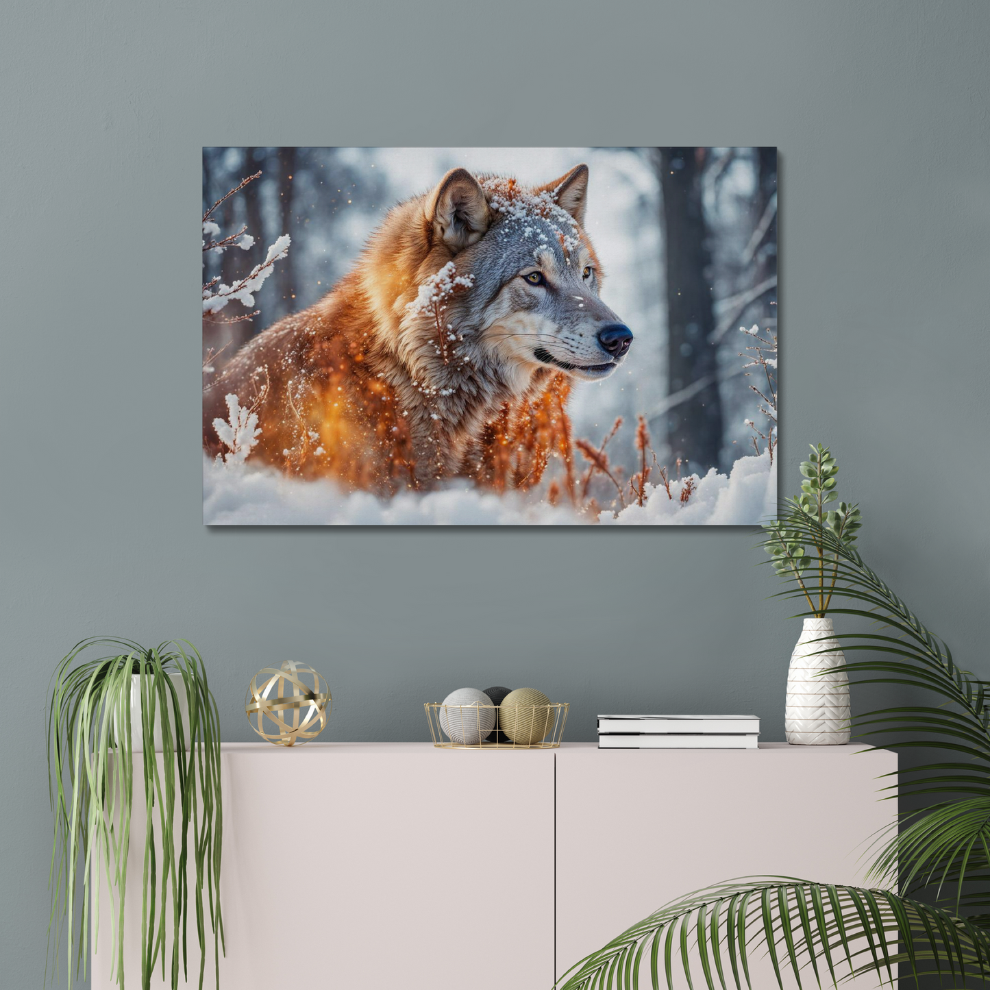 Sunlight Wolf Canvas