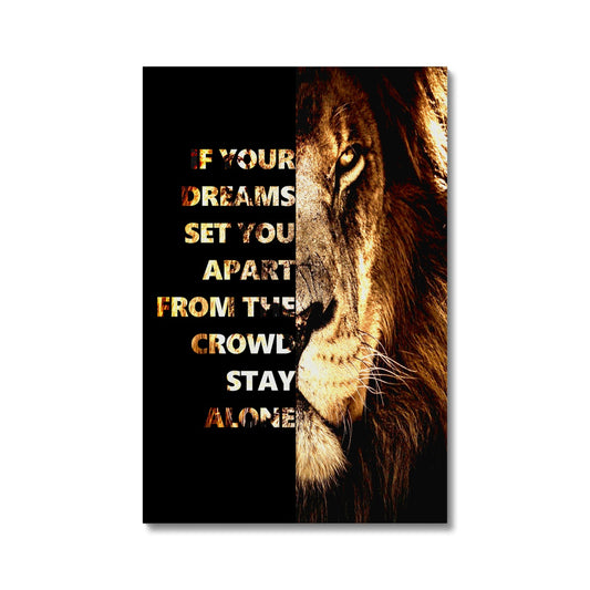 Lion alone from the crowd Canvas