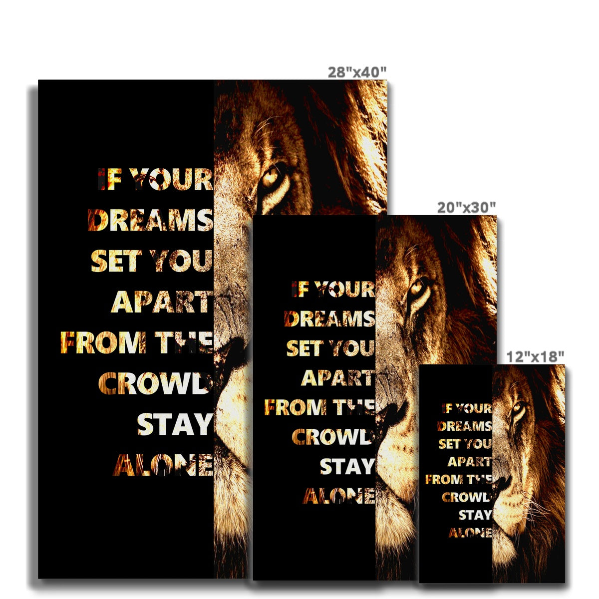 Lion alone from the crowd Canvas